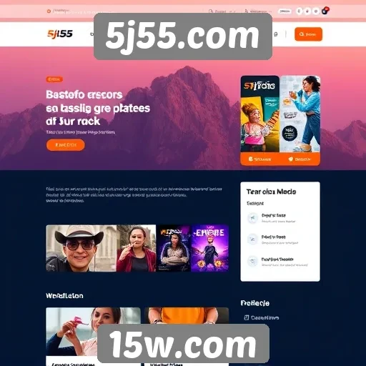 Interface do usuário do site 5j55.com em foco